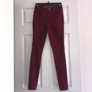 OLD NAVY ROCKSTAR maroon jeans